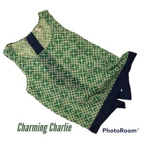 Woman’s Charming Charlie SZ M Sheer Geometrical Top